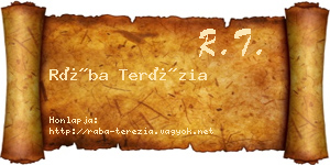 Rába Terézia névjegykártya