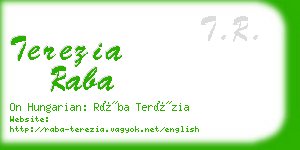 terezia raba business card